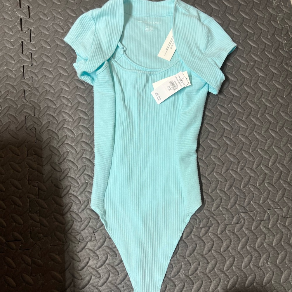 American Eagle Outfitters Light Blue Kids Bodysuit